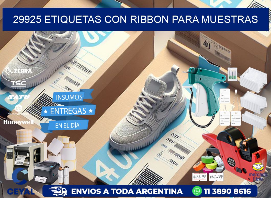 29925 etiquetas con ribbon para muestras