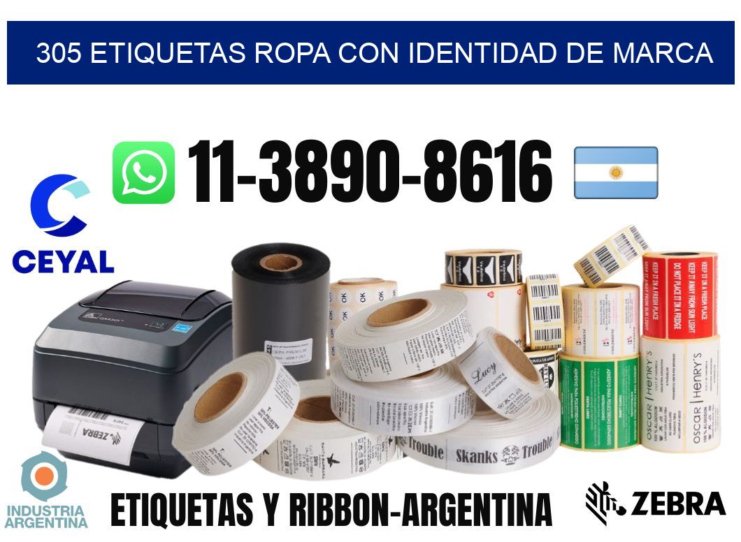 305 Etiquetas ropa con identidad de marca