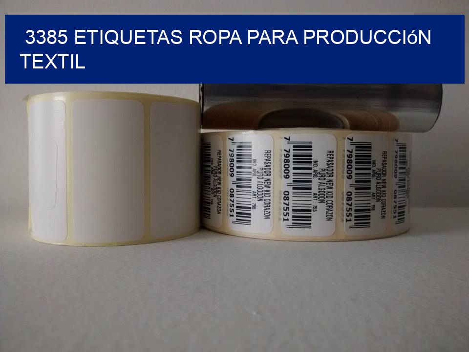 3385 Etiquetas ropa para producción textil