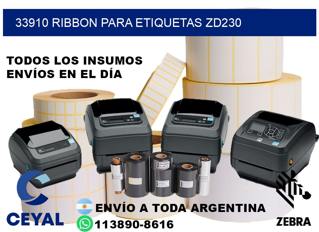 33910 ribbon para etiquetas zd230