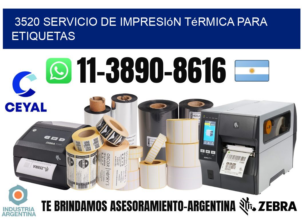 3520 Servicio de impresión térmica para etiquetas