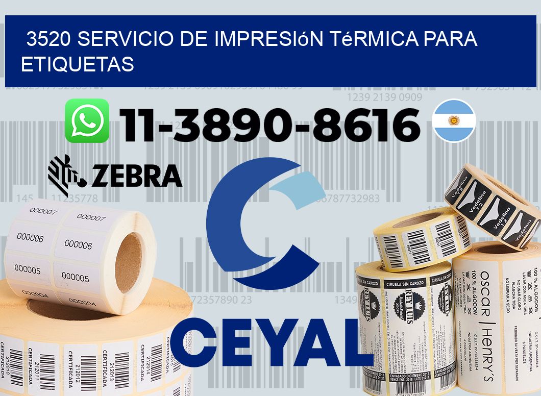 3520 Servicio de impresión térmica para etiquetas