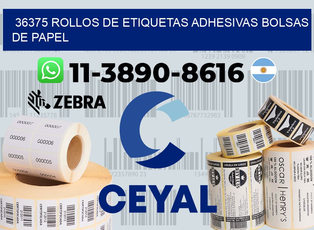 36375 rollos de etiquetas adhesivas bolsas de papel