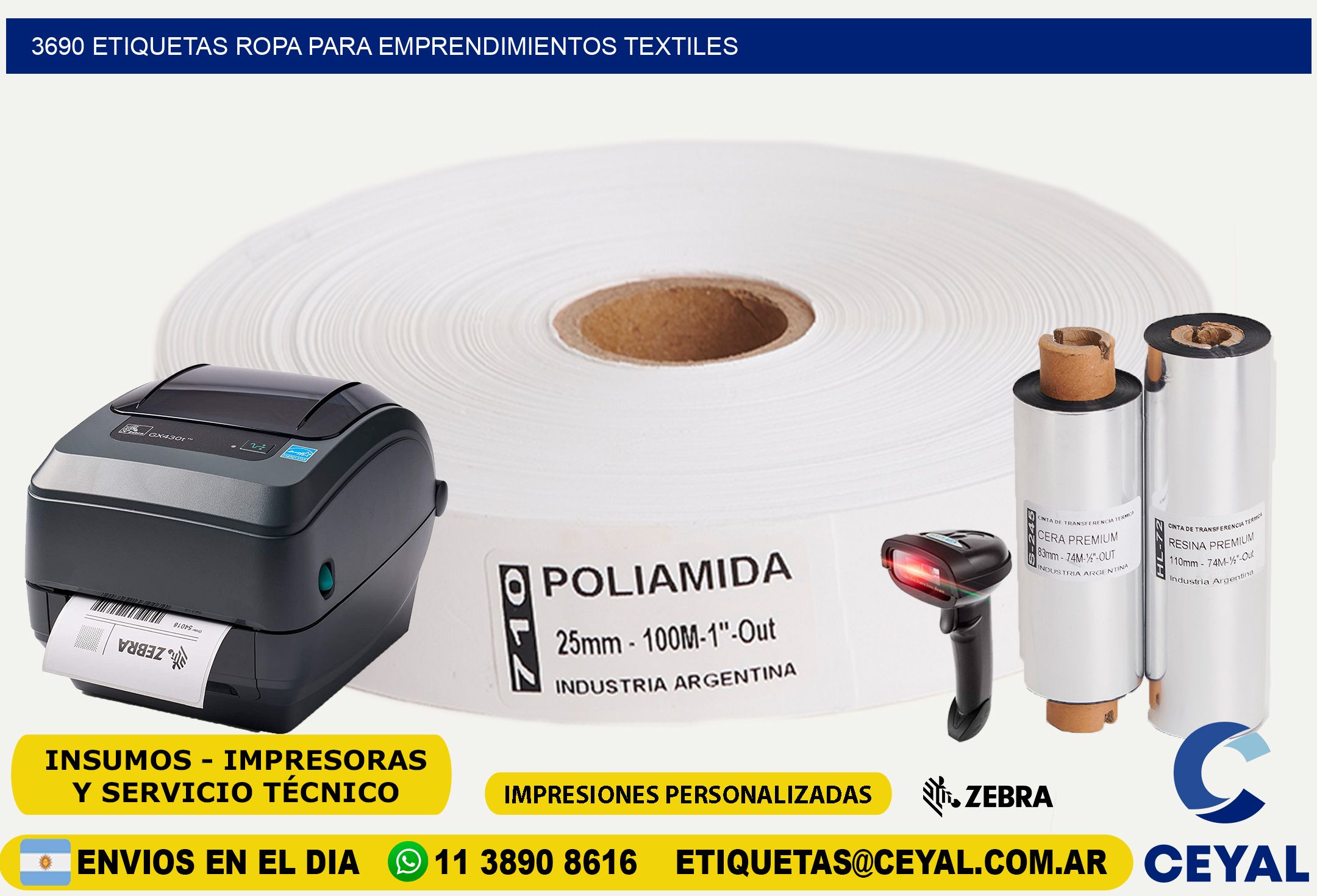 3690 Etiquetas ropa para emprendimientos textiles
