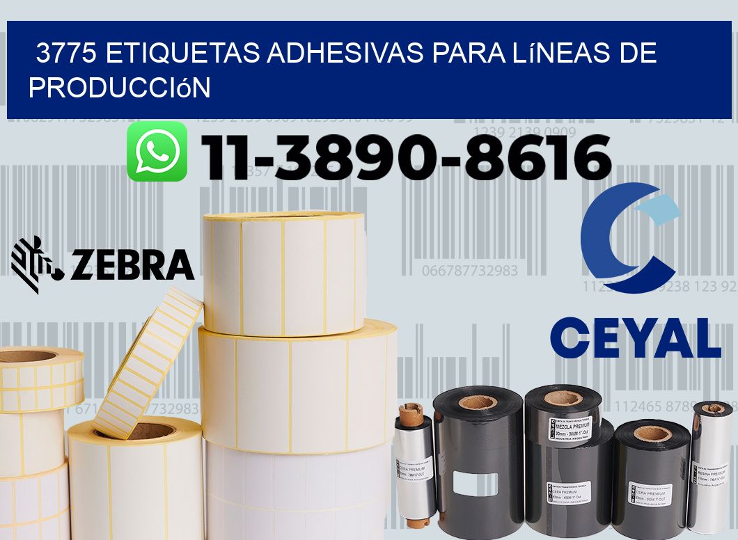 3775 Etiquetas adhesivas para líneas de producción