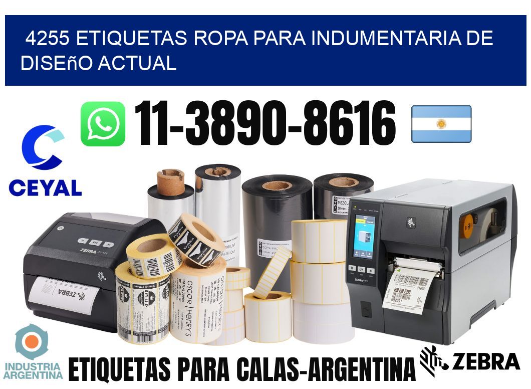 4255 Etiquetas ropa para indumentaria de diseño actual