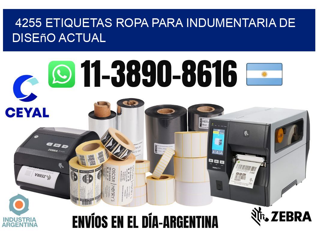 4255 Etiquetas ropa para indumentaria de diseño actual