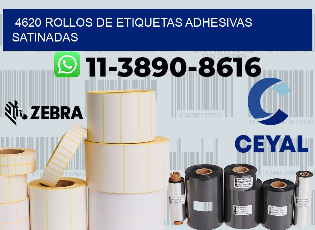 4620 rollos de etiquetas adhesivas satinadas