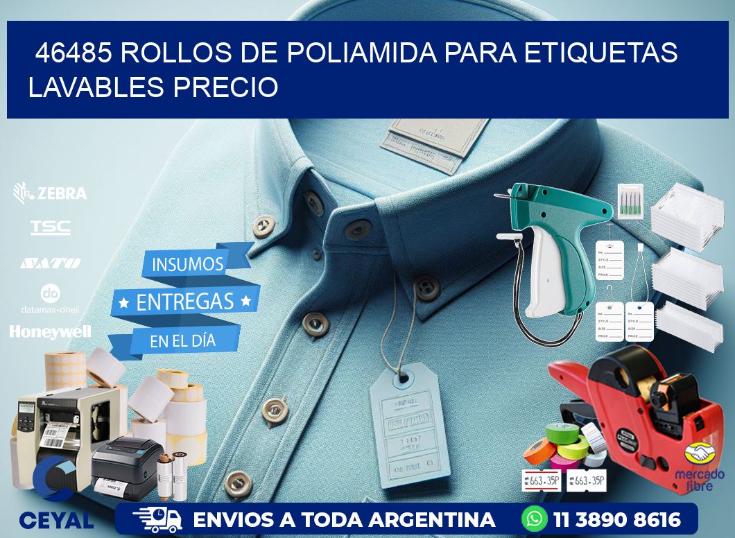 46485 rollos de poliamida para etiquetas lavables precio