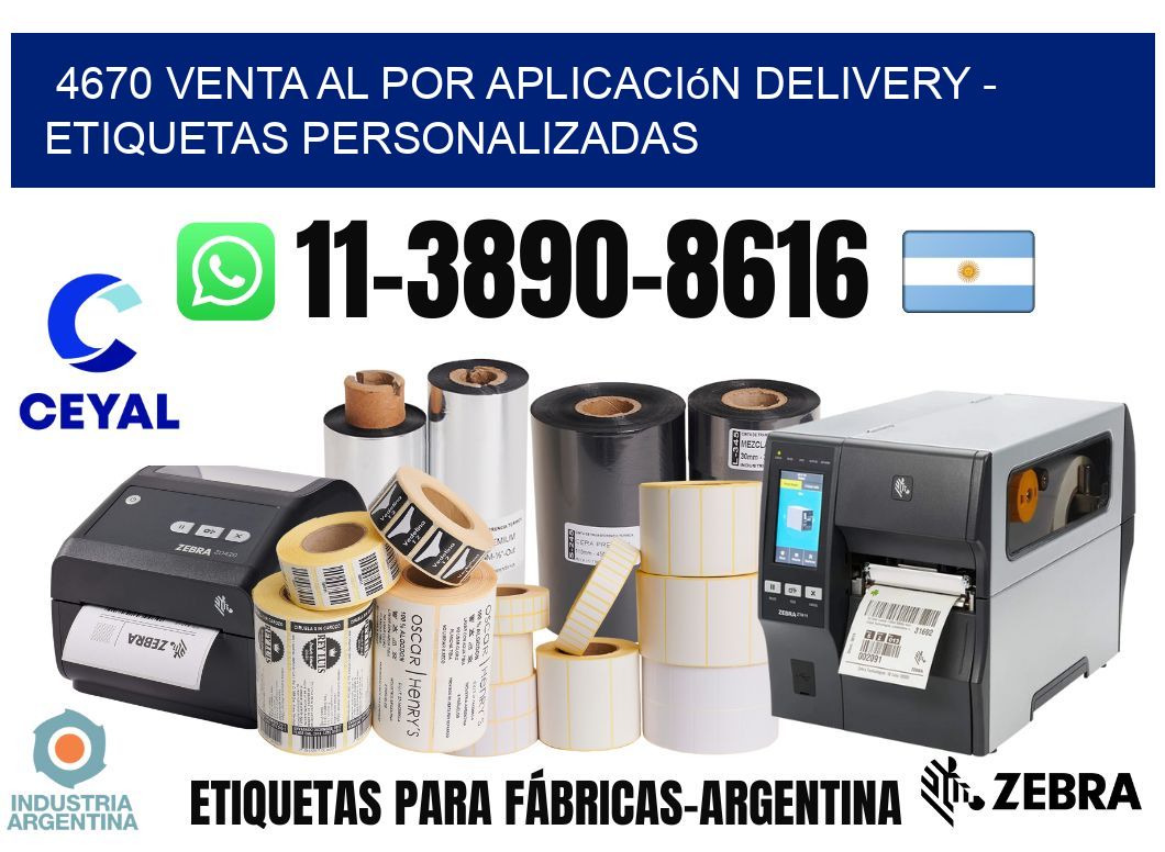 4670 Venta al Por Aplicación delivery - Etiquetas Personalizadas