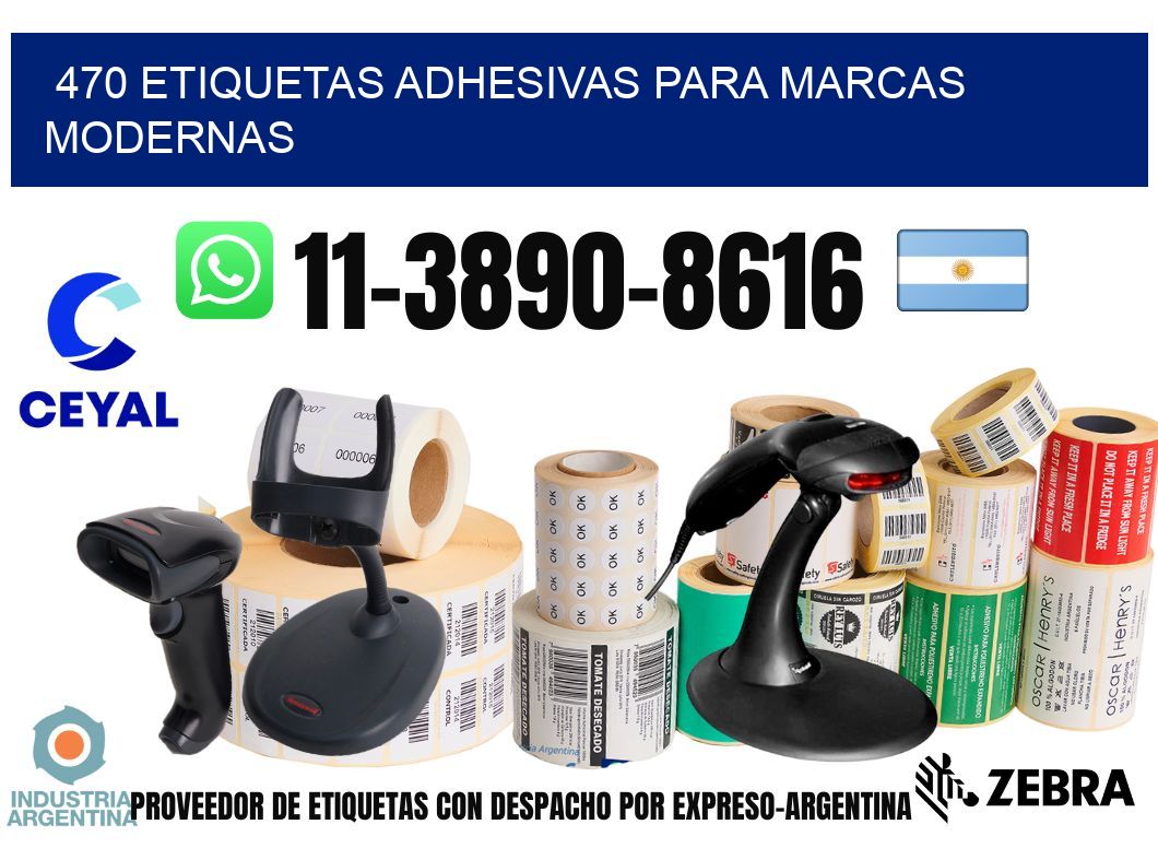 470 Etiquetas adhesivas para marcas modernas