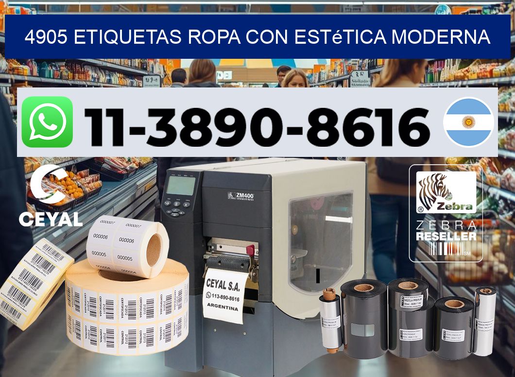 4905 Etiquetas ropa con estética moderna