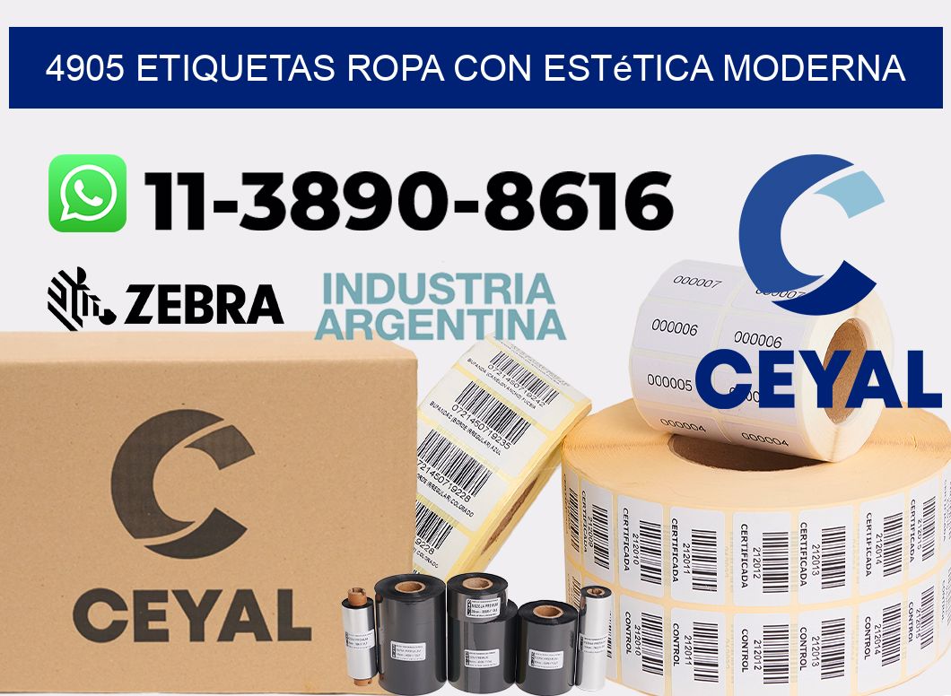 4905 Etiquetas ropa con estética moderna