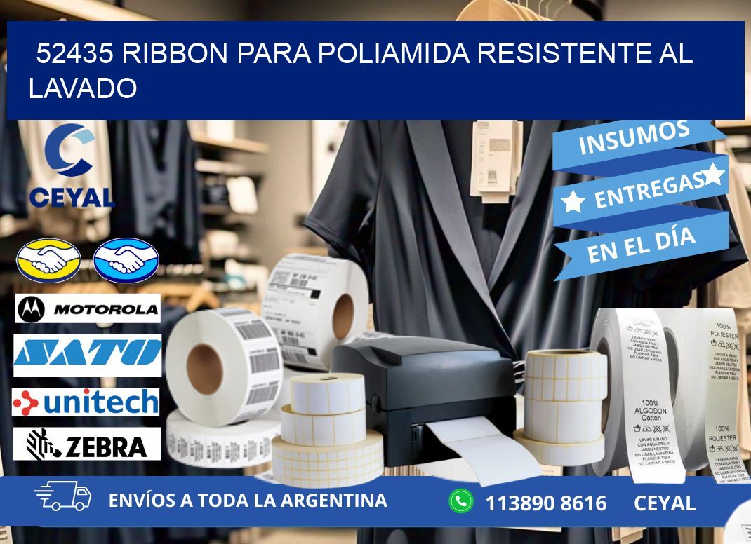52435 ribbon para poliamida resistente al lavado