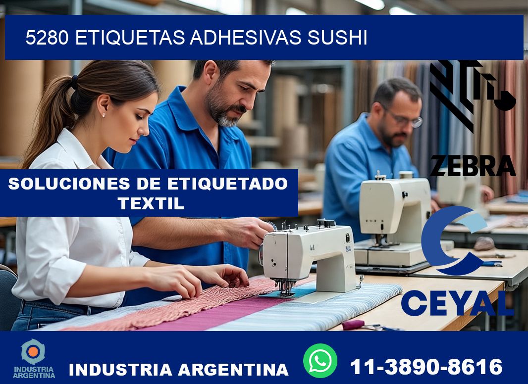 5280 etiquetas adhesivas sushi