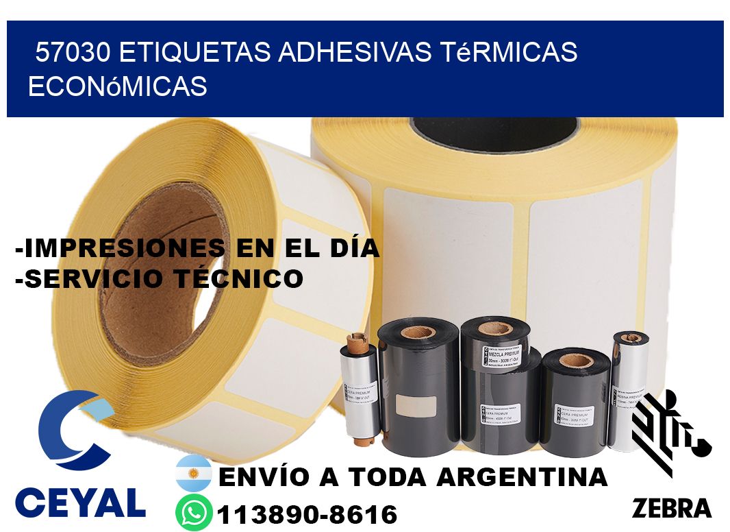 57030 etiquetas adhesivas térmicas económicas