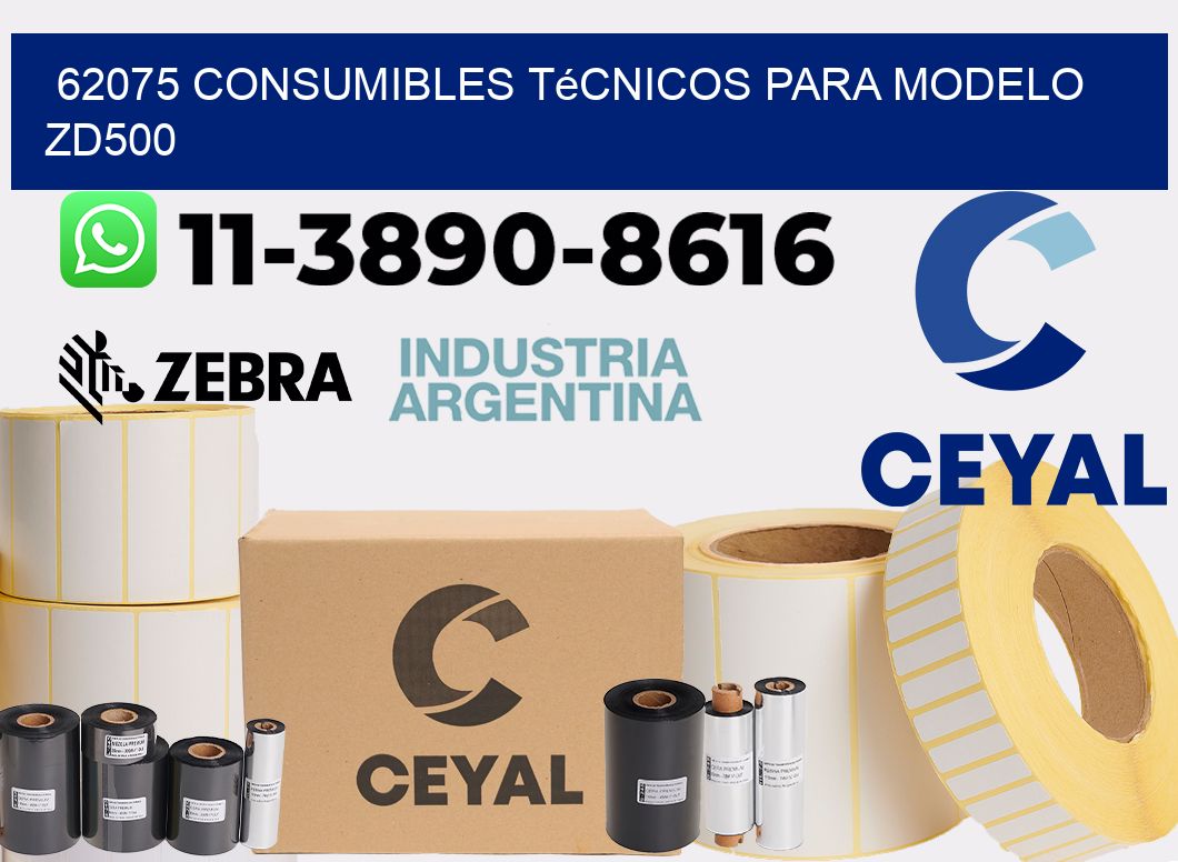 62075 consumibles técnicos para modelo zd500