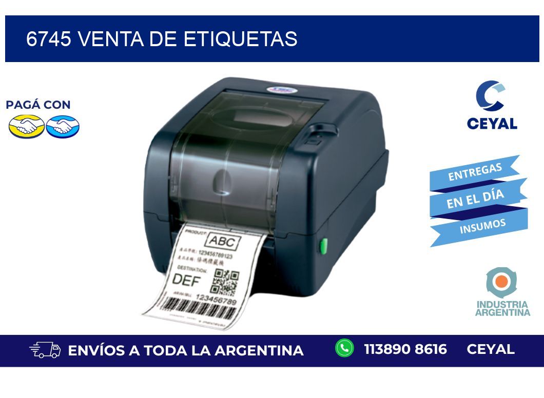 6745 venta de etiquetas