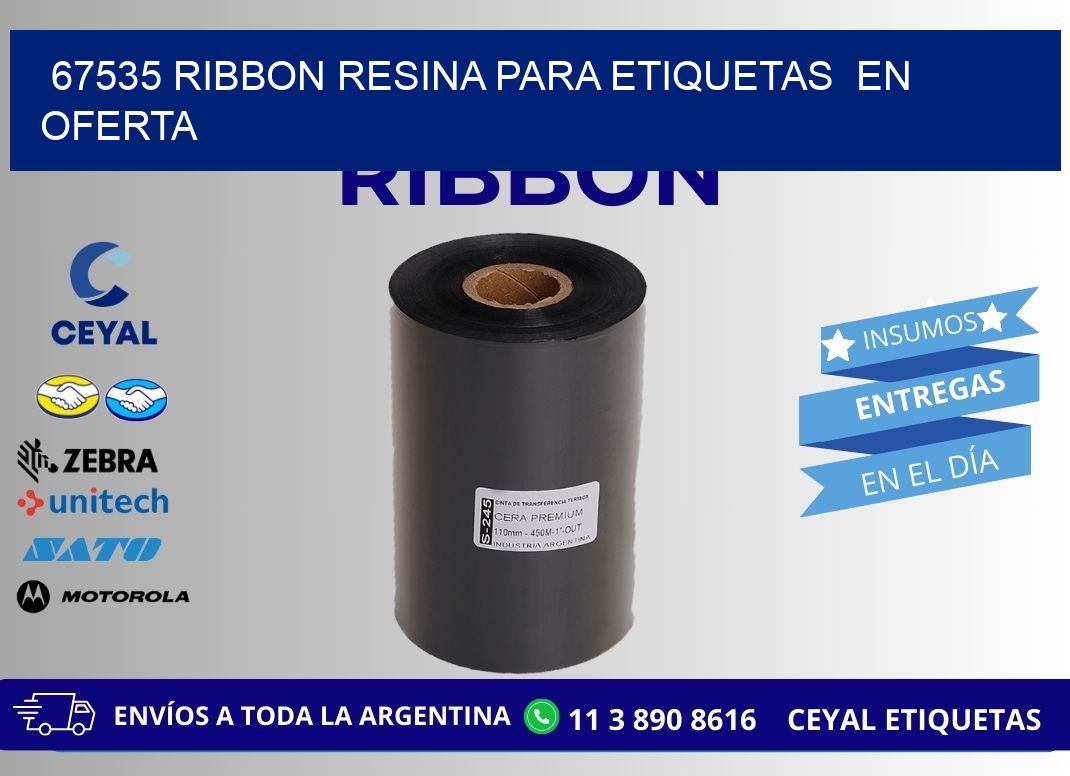 67535 ribbon resina para etiquetas  en oferta