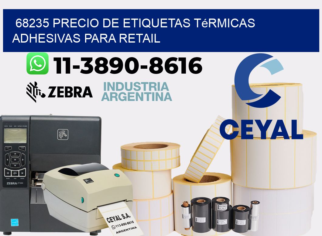 68235 precio de etiquetas térmicas adhesivas para retail