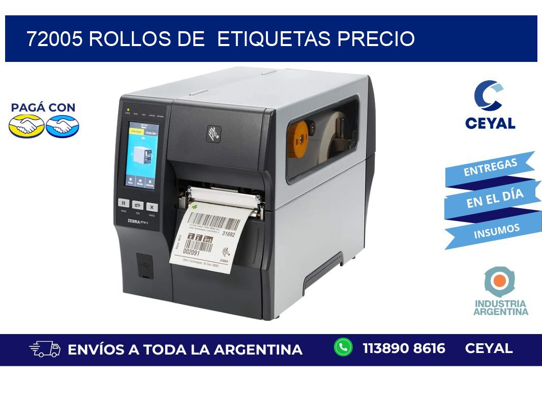 72005 rollos de etiquetas precio