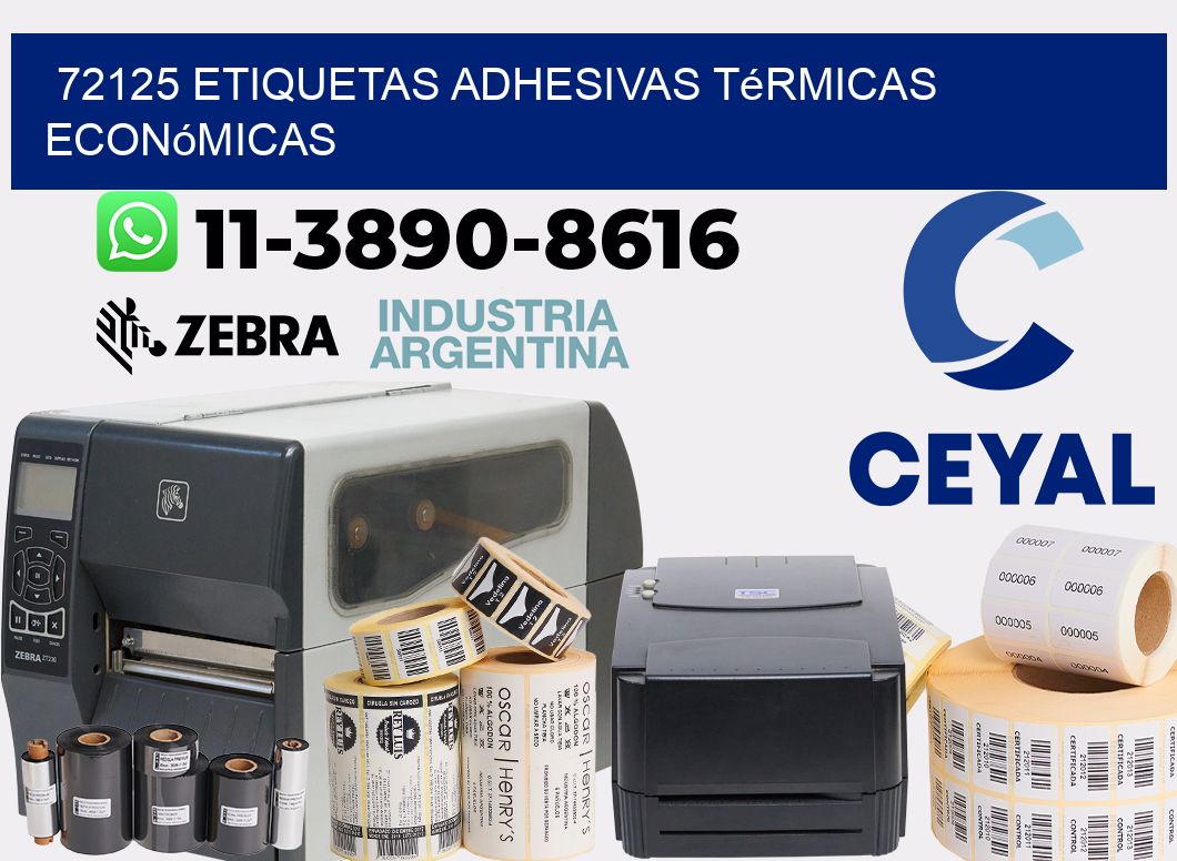 72125 etiquetas adhesivas térmicas económicas