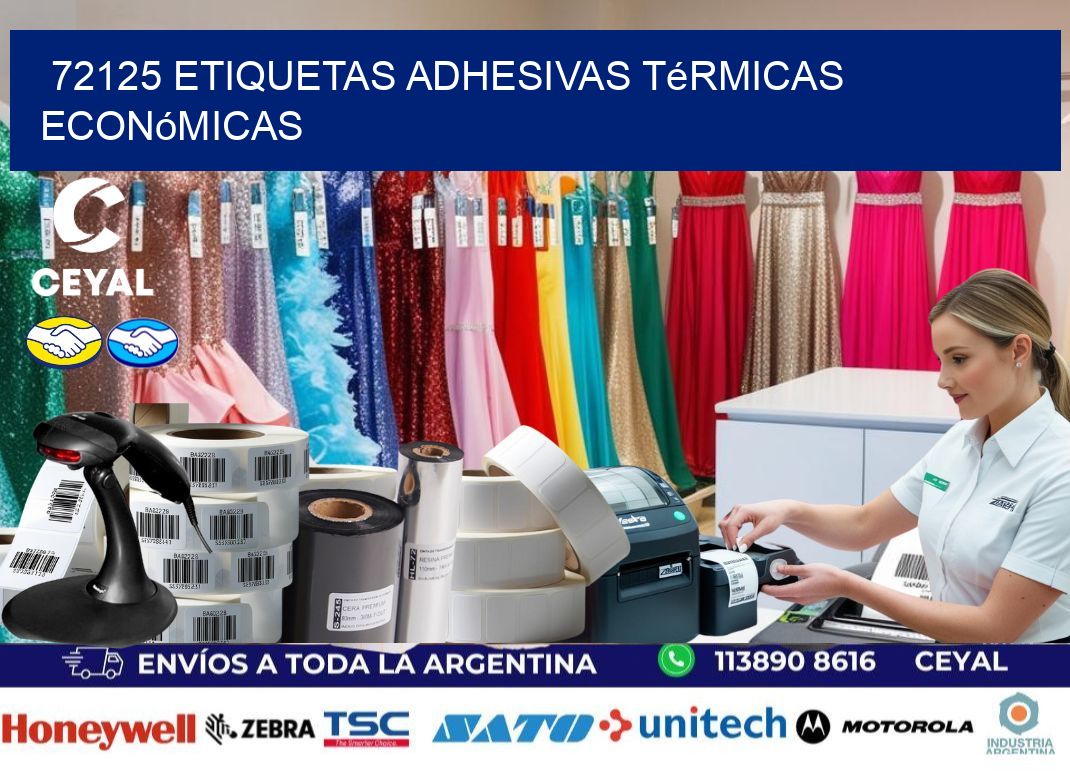 72125 etiquetas adhesivas térmicas económicas