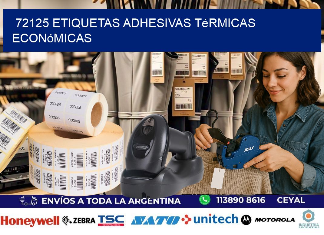 72125 etiquetas adhesivas térmicas económicas