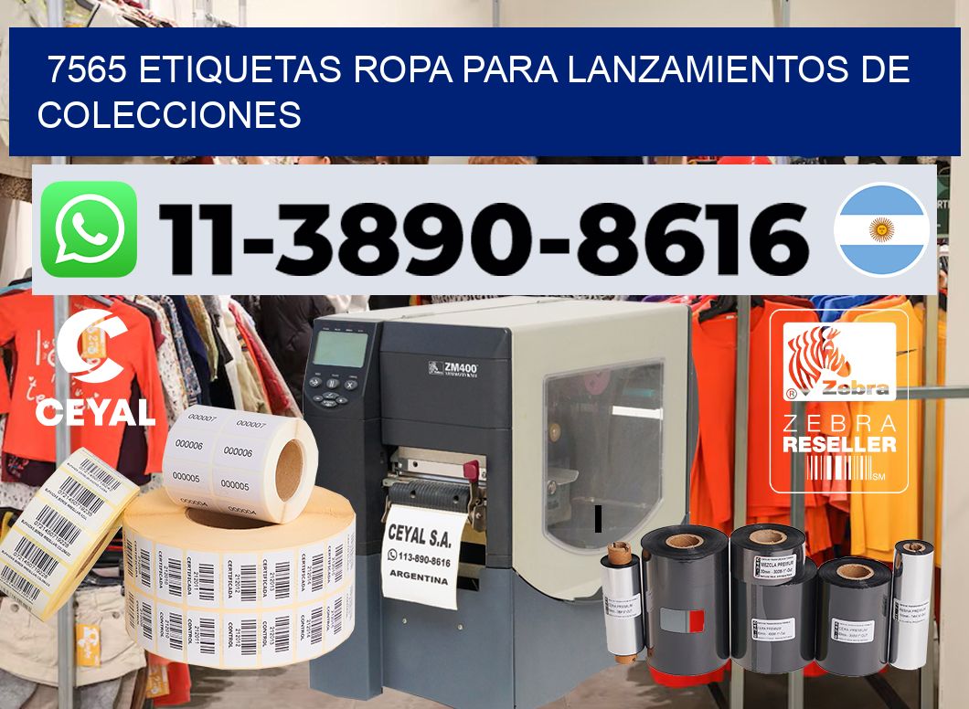 7565 Etiquetas ropa para lanzamientos de colecciones