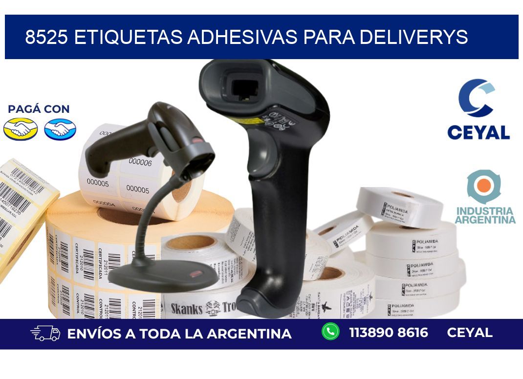8525 etiquetas adhesivas para deliverys