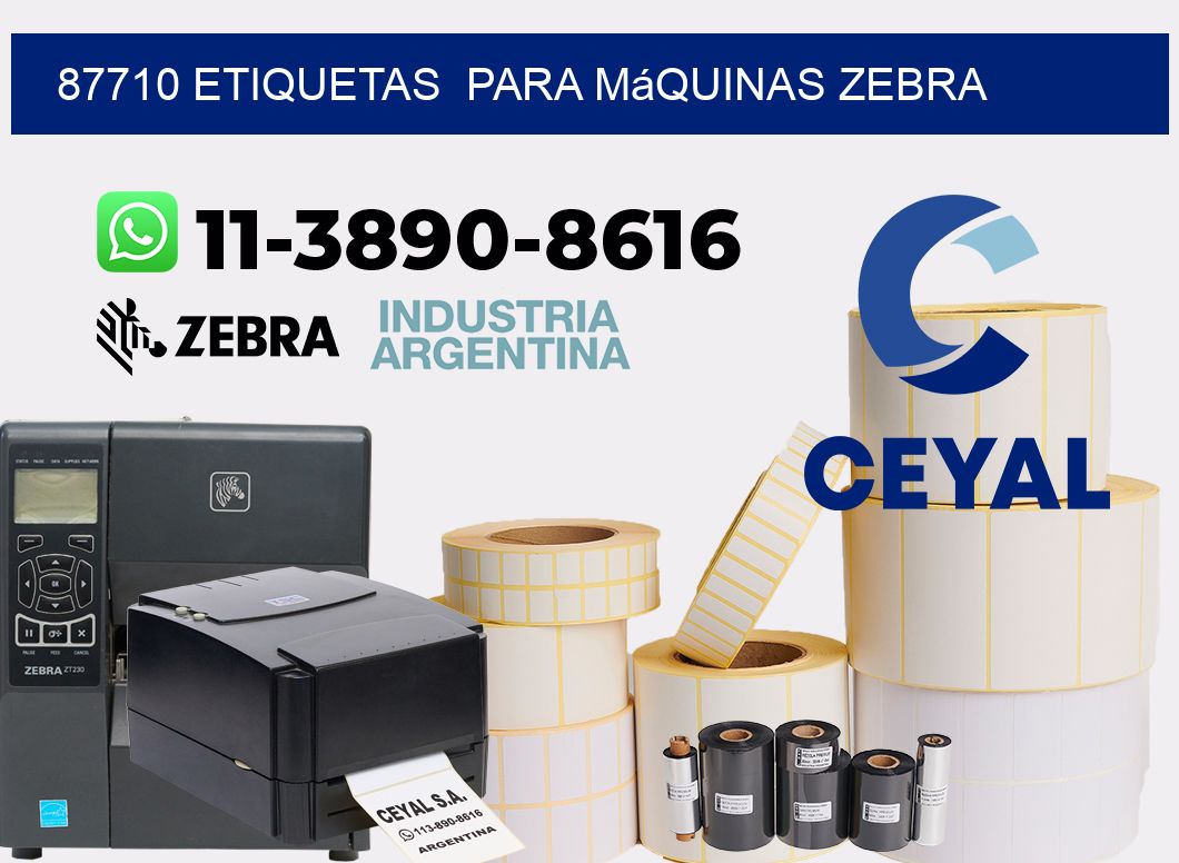 87710 etiquetas  para máquinas Zebra
