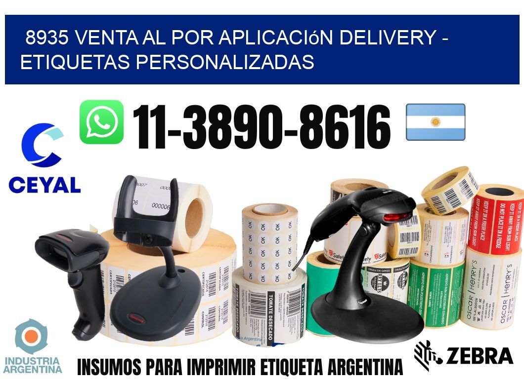 8935 Venta al Por Aplicación delivery - Etiquetas Personalizadas