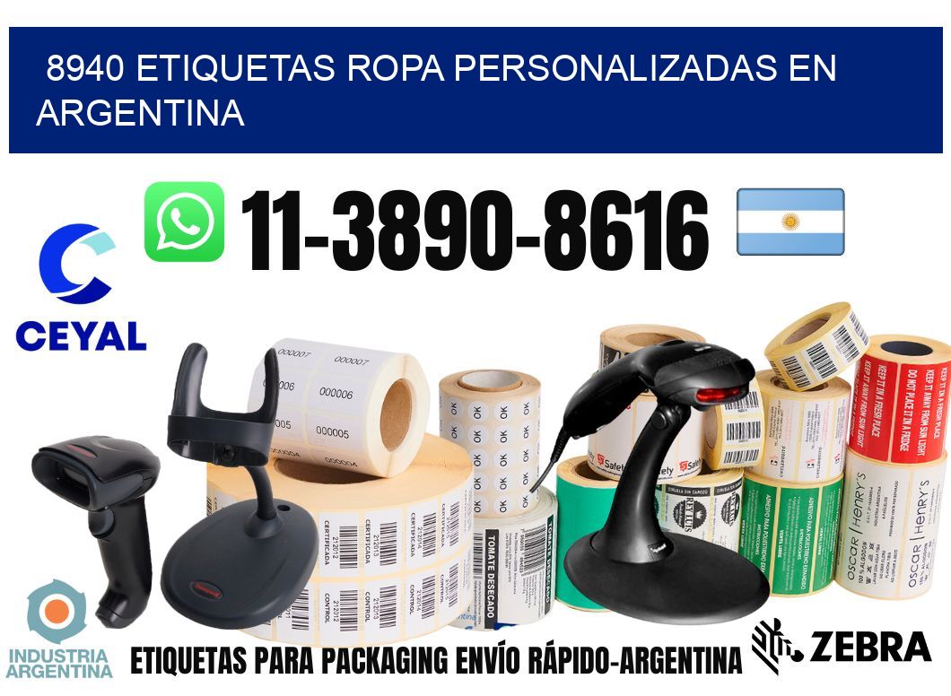 8940 Etiquetas ropa personalizadas en Argentina