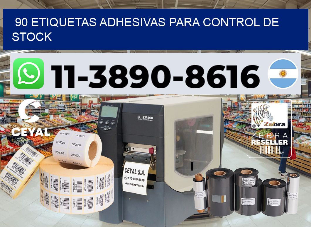 90 Etiquetas adhesivas para control de stock