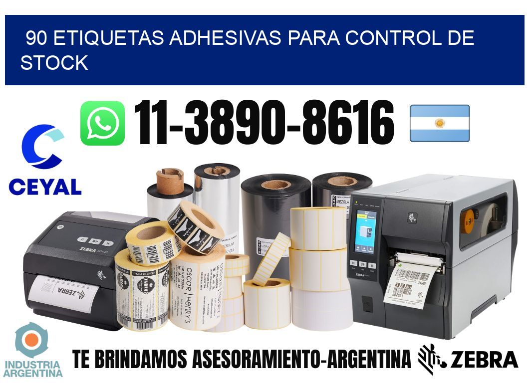 90 Etiquetas adhesivas para control de stock
