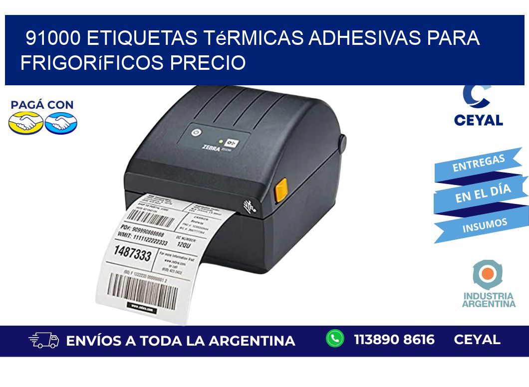 91000 etiquetas térmicas adhesivas para frigoríficos precio