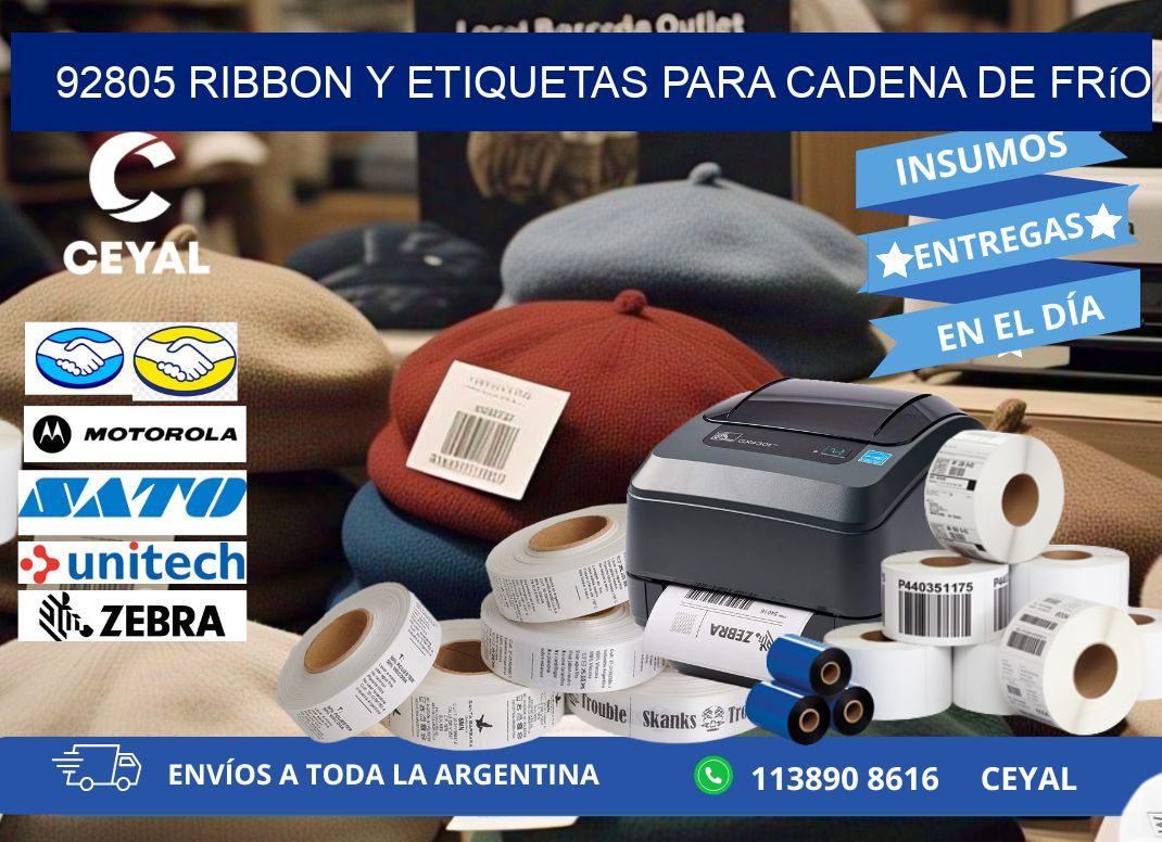 92805 ribbon y etiquetas para cadena de frío