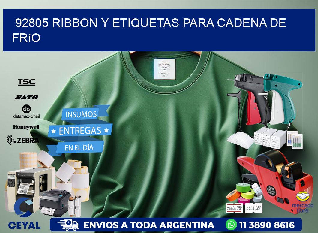 92805 ribbon y etiquetas para cadena de frío