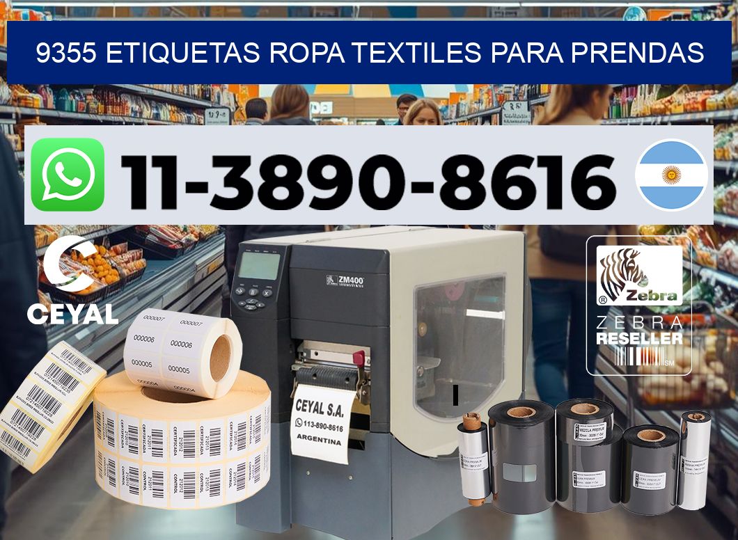 9355 Etiquetas ropa textiles para prendas