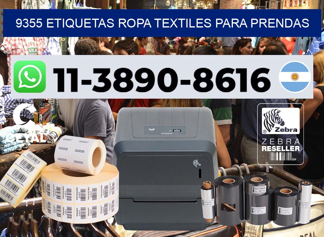 9355 Etiquetas ropa textiles para prendas