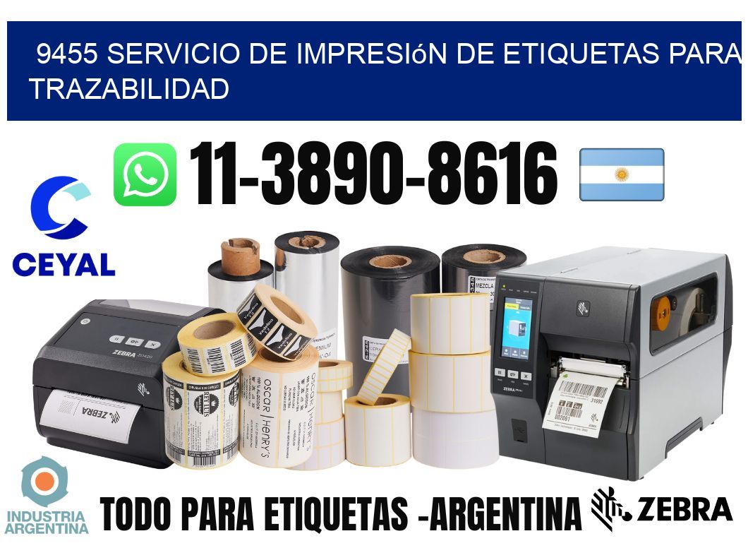9455 Servicio de impresión de etiquetas para trazabilidad