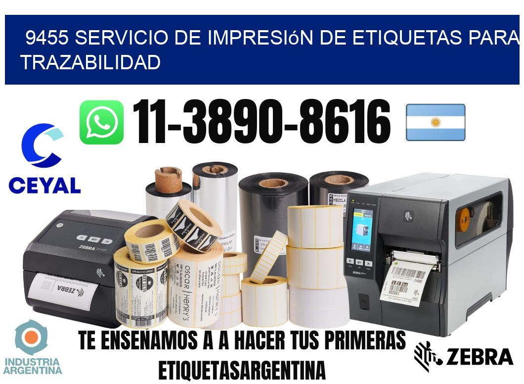 9455 Servicio de impresión de etiquetas para trazabilidad