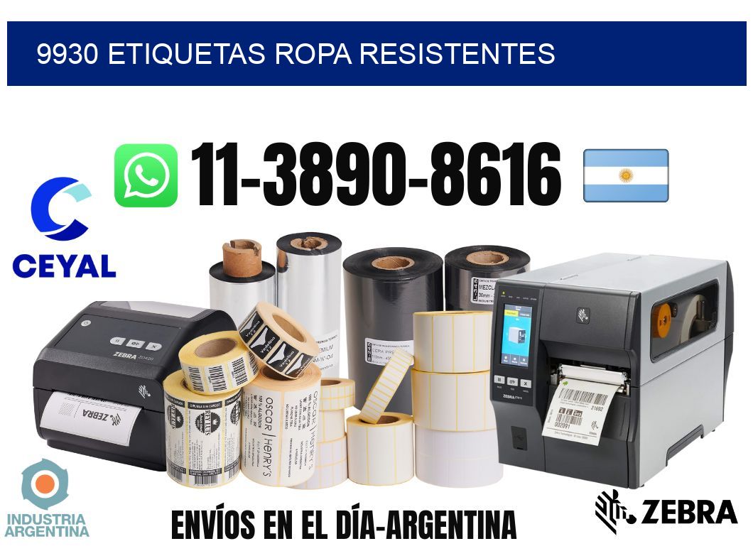 9930 Etiquetas ropa resistentes