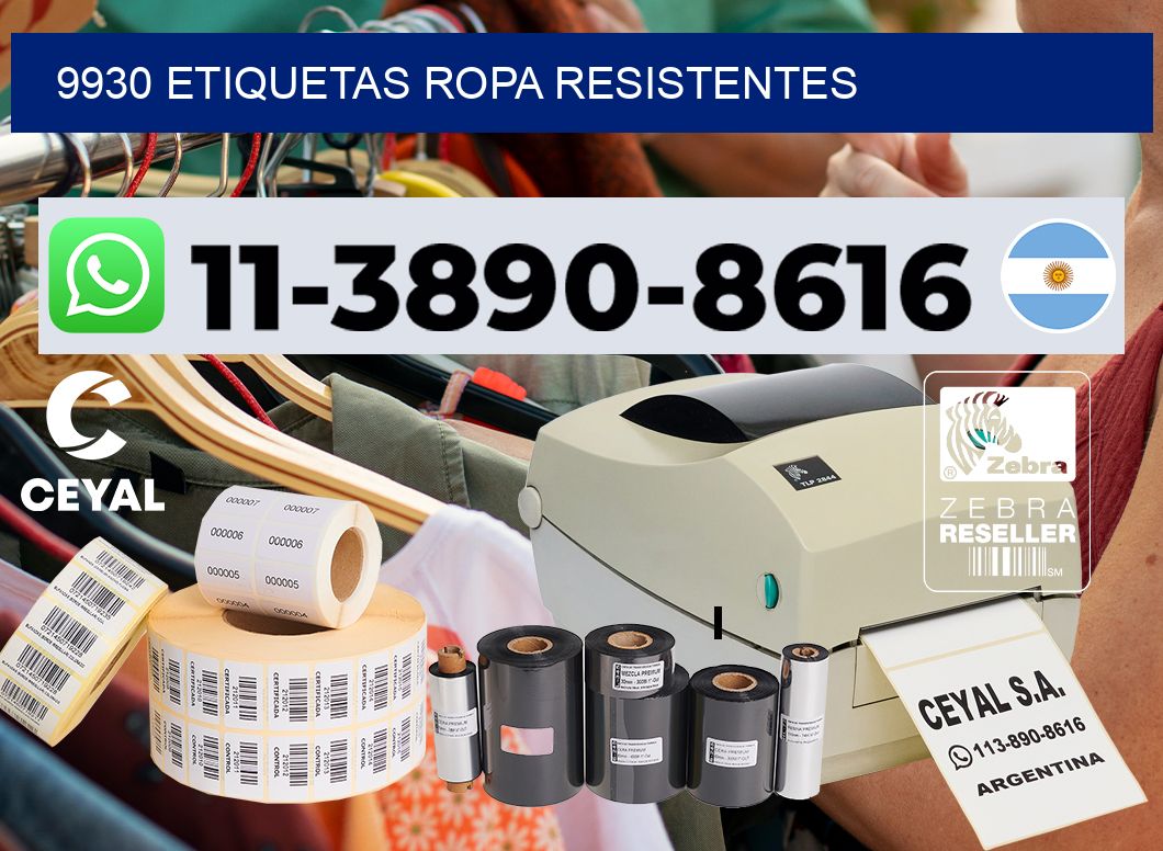 9930 Etiquetas ropa resistentes