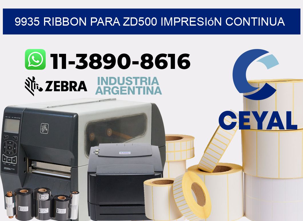 9935 ribbon para zd500 impresión continua