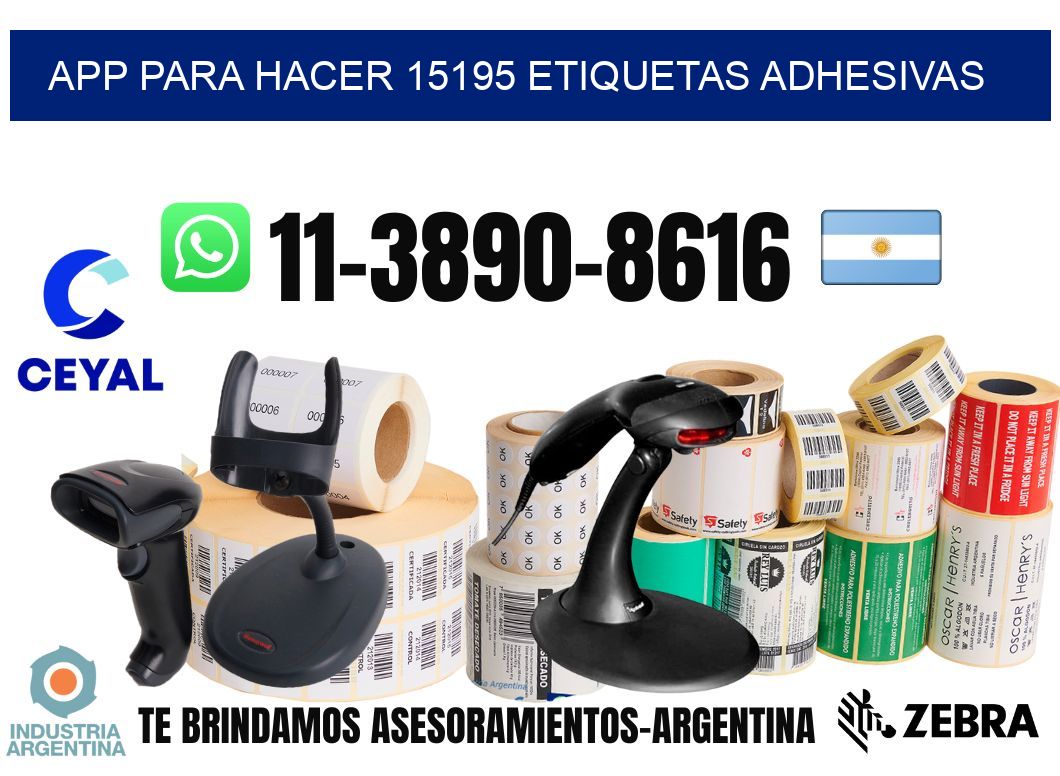 App para hacer 15195 etiquetas adhesivas