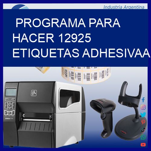 Programa para hacer 12925 etiquetas adhesivaa