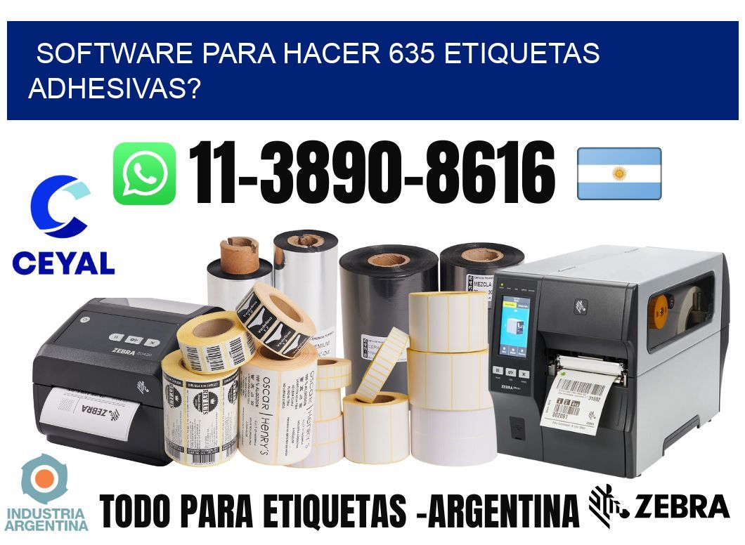 Software para hacer 635 etiquetas adhesivas?
