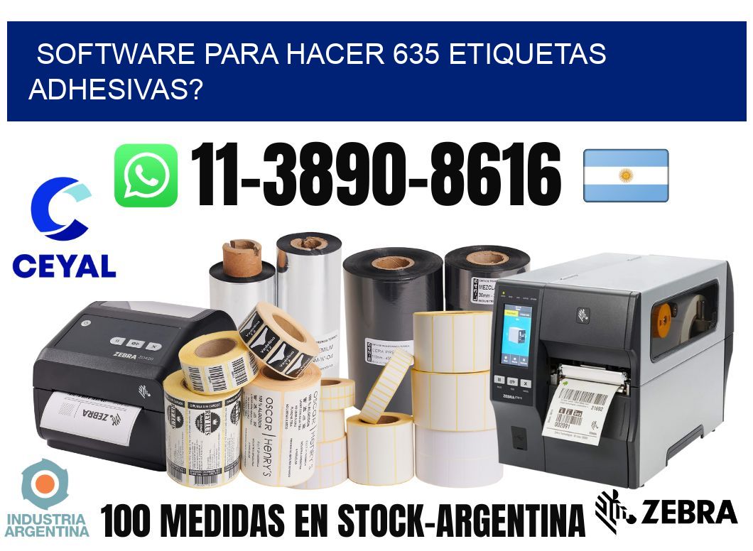 Software para hacer 635 etiquetas adhesivas?