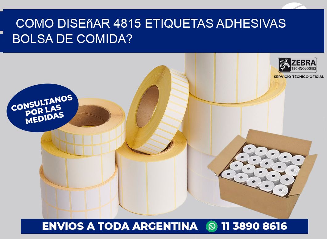 como diseñar 4815 etiquetas adhesivas bolsa de comida?
